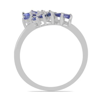 BUY REAL AFRICAN AMETHYST GEMSTONE LEAF RING IN 925 SILVER